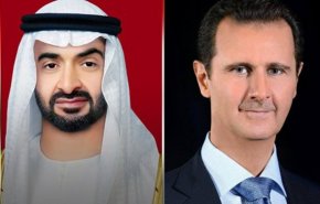بشار اسد و ولی‌عهد ابوظبی عید فطر را به یکدیگر تبریک گفتند