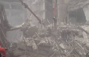 تصاویر هوایی از محل حادثه ریزش ساختمان متروپل در آبادان