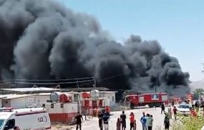 آتش سوزی گسترده در اردوگاه آوارگان شمال عراق