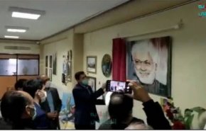 نقاشی خاص یک هنرمند ایرانی از ابومهدی و حاج قاسم + فیلم