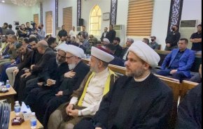 حضور نماینده سید علی سیستانی در مجلس عزاداری قربانیان منطقه سبز+ فیلم و عکس