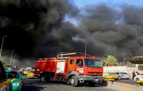 اندلاع حريق في مجمع تجاري في بغداد
