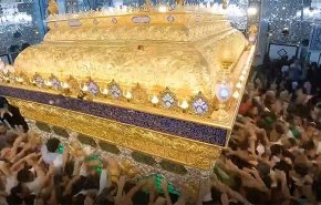 احتفال بإنجاز الشُباك الجديد لمرقد السيدة زينب (ع) جنوبي دمشق