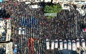  تشييع حاشد لشهداء حريق جباليا الـ 21 شمال قطاع غزة + فيديو