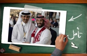 بن سلمان با شال قطر بعد از اینکه یک کشور شیطانی بود 