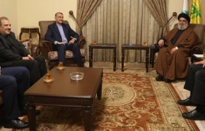 دیدار و گفت‌وگوی امیرعبداللهیان با سید حسن نصرالله