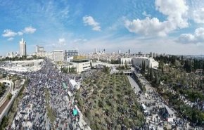 تظاهرات هزاران اسرائیلی علیه نتانیاهو در قدس اشغالی
