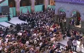 ورود رئیس جمهور به منطقه زینبیه و استقبال پرشور اهالی دمشق