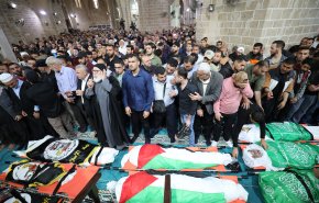 تشییع باشکوه شهدای فلسطینی حملات غزه 