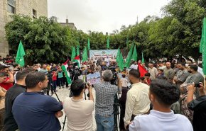حماس تنظم وقفة نصرة للقدس والضفة جنوب قطاع غزة

