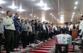 مراسم تشییع پیکر شهید محمد قنبری، شهید مدافع امنیت + ویدیو