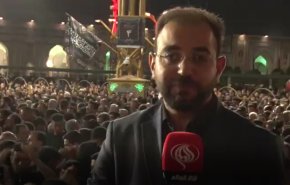 گزارش خبرنگار العالم از مراسم خطبه خوانی عاشورا در حرم رضوی +فیلم