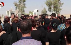 شاهد.. عزاء جماعي لضحايا حريق قاعة الحمدانية في العراق 