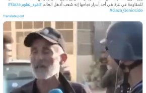 شهروند سالخورده فلسطینی: نیروهای مقاومت تاج سر ما هستند