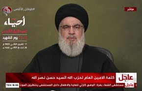سید حسن نصرالله: هدف دشمن، به تسلیم کشاندن مردم فلسطین و منطقه است/ کشورهای اسلامی برای توقف تجاوز به غزه و ورود کمک های انسانی تلاش کنند/ آمریکا به 46 حمله به پایگاه هایش در سوریه و عراق اعتراف کرده است/ آمریکا از سرناتوانی ایران را تهدید می کند