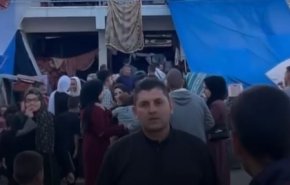 صدها آواره پس از تخریب منازلشان به مدرسه ای در خان یونس پناه بردند+ویدیو