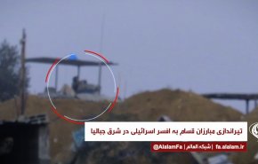 لحظه تیراندازی مبارزان قسام به افسر اسرائیلی در شرق جبالیا + فیلم
