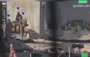 هدف قرادادن نظامیان صهیونیست در شرق جبالیا با راکت «سعیر» + فیلم