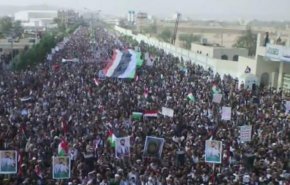 9 راهپیمایی بزرگ در استان صعده در حمایت از مردم فلسطین
