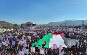 راهپیمایی گسترده یمنی‌ها در حمایت از غزه