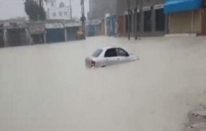 بارش شدید باران در بلوچستان پاکستان؛ بندر گوادر زیر آب رفت
