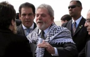 پرچم فلسطین در دست رئیس‌جمهور برزیل+ ویدئو