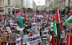 حامیان فلسطین در لندن بار دیگر حماسه آفریدند
