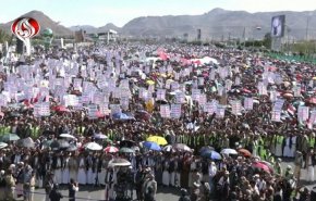 راهپیمایی پرشور مردمی در صعده یمن برای حمایت از غزه + فیلم 