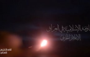  لحظه شلیک پهپادهای مقاومت عراق به ۲ پایگاه نظامی صهیونیست ها +فیلم