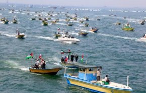 بالصورة.. المناورة البحرية الشعبية لدعم فلسطين في الخليج الفارسي
