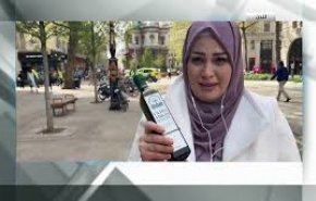 توزیع روغن زیتون فلسطینی در میان تظاهرکنندگان لندنی+ویدیو