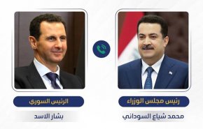 تاکید السودانی و اسد بر ارتقای سطح هماهنگی امنیتی بین عراق و سوریه
