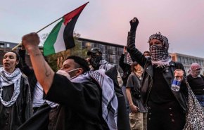 تجمع حامیان فلسطین در ایرلند علیه آمریکا و رژیم اسرائیل
