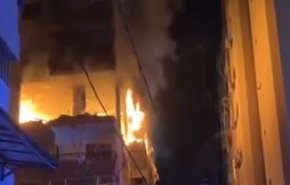 تصویر یکی از رهبران حماس و فرزندش که در بمباران جنوب لبنان به شهادت رسید