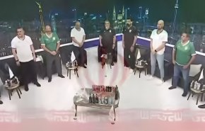 پخش سرود ملی کشورمان و ادای احترام نظامی به ایران در برنامه پرمخاطب جام جهانی عراق +فیلم