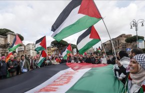 حامیان فلسطین در ایتالیا خواستار قطع روابط با رژیم صهیونیستی شدند
