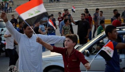جشن پیروزی عراقی‌ها در موصل