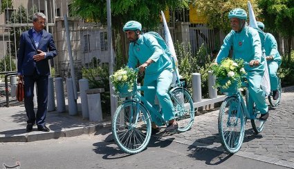 کاروان دوچرخه سواری کمپین از خودمان شروع کنیم در بازار تهران