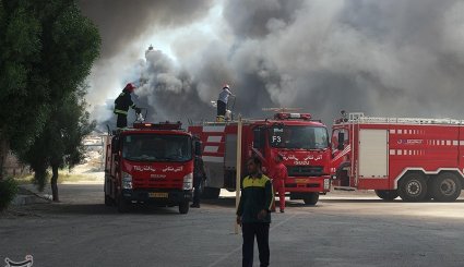 آتش سوزی در بندر صیادی کنگان - بوشهر