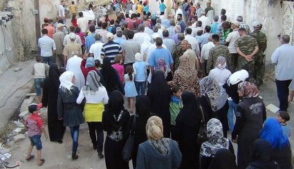 تظاهرات مردم فوعه و کفریا بمنظور پایان محاصره - سوریه