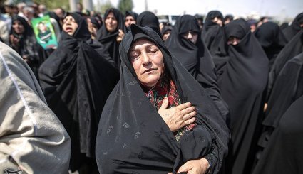 استقبال از پیکر شهید مدافع حرم مصطفی خوش محمدی در گرگان. تصاویر