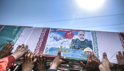 استقبال از پیکر شهید مدافع حرم مصطفی خوش محمدی در گرگان. تصاویر