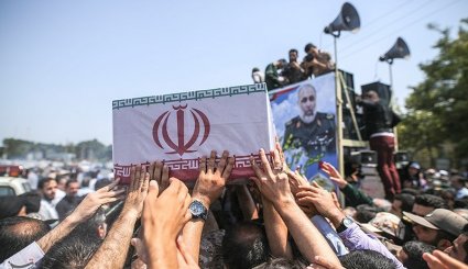 استقبال از پیکر شهید مدافع حرم مصطفی خوش محمدی در گرگان. تصاویر