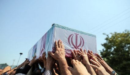 استقبال از پیکر شهید مدافع حرم مصطفی خوش محمدی در گرگان. تصاویر