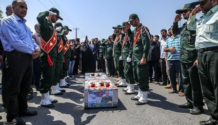 استقبال از پیکر شهید مدافع حرم مصطفی خوش محمدی در گرگان. تصاویر