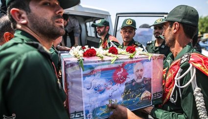 استقبال از پیکر شهید مدافع حرم مصطفی خوش محمدی در گرگان. تصاویر