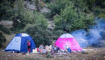 طبیعت تابستانی جنگل اولنگ و چشمه گل رامیان