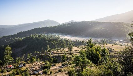طبیعت تابستانی جنگل اولنگ و چشمه گل رامیان