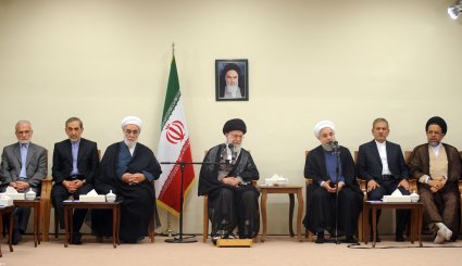 دیدار رئیس جمهوری و اعضای هیات دولت با مقام معظم رهبری