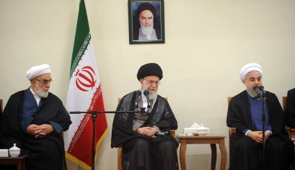 دیدار رئیس جمهوری و اعضای هیات دولت با مقام معظم رهبری